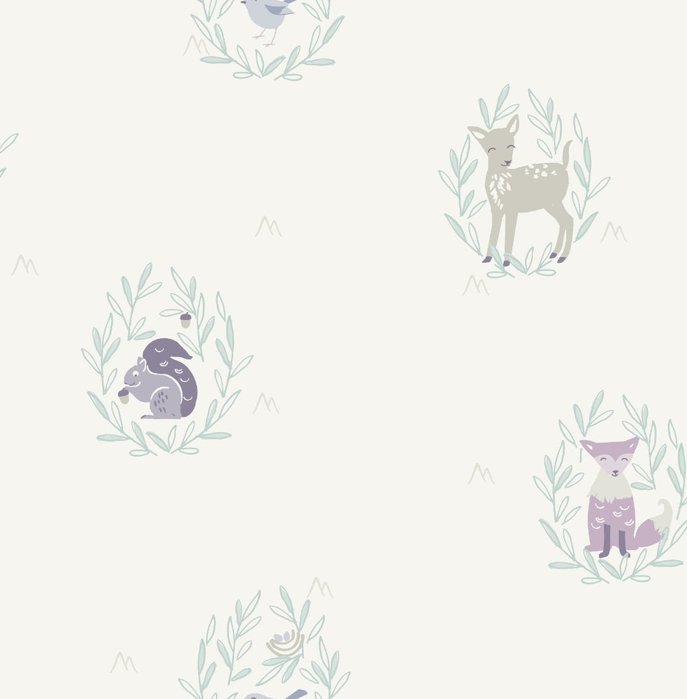 FA41109 kids animal wallpaper from the Playdate Adventure collection by Seabrook Designs