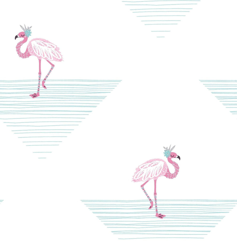 Day Dreamers Dancing Flamingos Kids Wallpaper