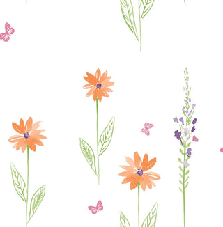 Floral wallpaper DA62603 from the Day Dreamers collection by Seabrook Designs