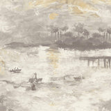 FI70007 nautical sunset scenic wallpaper from the French Impressionist collection by Seabrook Designs