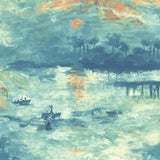 FI70004 nautical sunset scenic wallpaper from the French Impressionist collection by Seabrook Designs