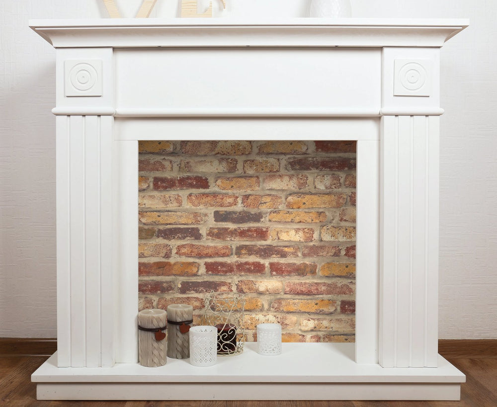 Red Faux Rustic Brick Peel and Stick Removable Wallpaper