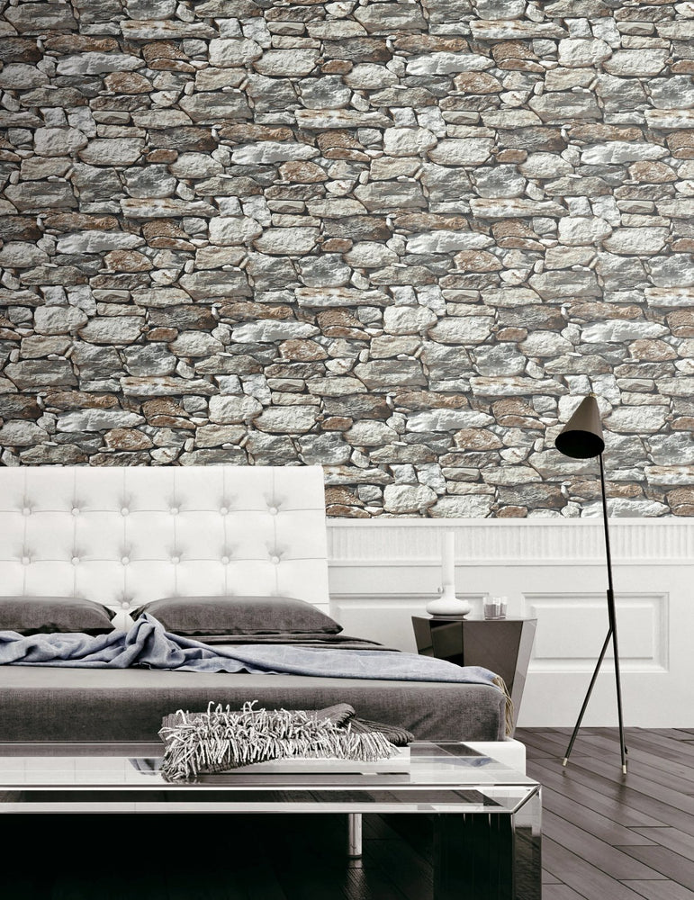 Faux Stone Peel and Stick Removable Wallpaper