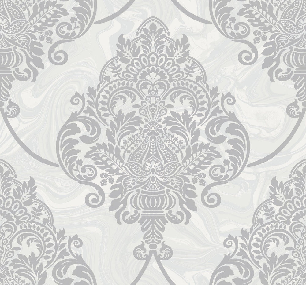 AW70806 puff damask wallpaper from the Casa Blanca 2 collection by Collins & Company