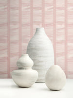 MB30411 vases coastline striped wallpaper from the Beach House collection by Seabrook Designs