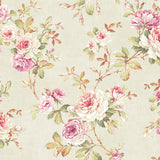 RG61405 floral trail wallpaper from the Garden Rose collection by Seabrook Designs