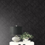 AI41500 confucius scallop wallpaper decor from the Koi collection by Seabrook Designs