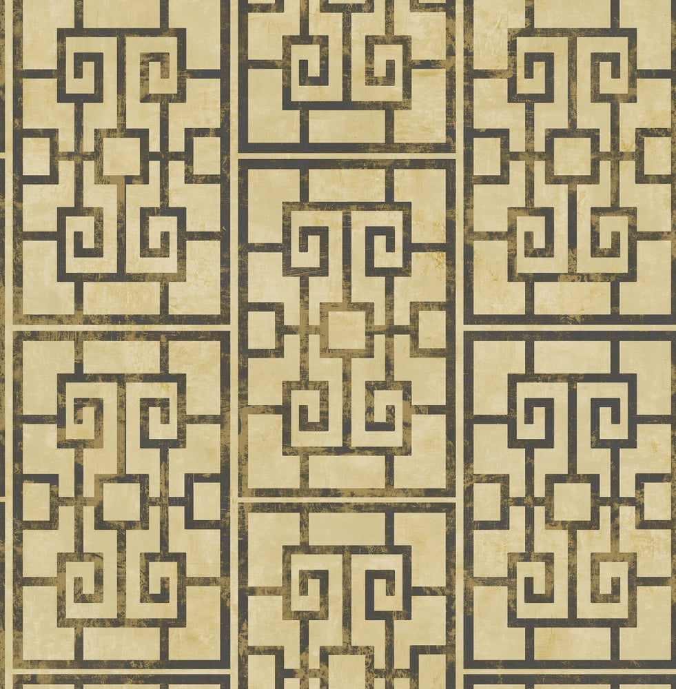 AI40200 Dynasty lattice geometric wallpaper from the Koi collection by Seabrook Designs