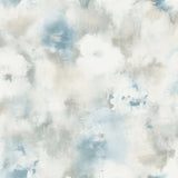 AH40902 blue watercolor floral wallpaper from the L'atelier de Paris collection by Seabrook Designs