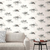 AH40700 watercolor trees botanical wallpaper living room from the L'Atelier de Paris collection by Seabrook Designs