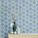 AH41302 shibori blossoms botanical wallpaper decor from the L'Atelier de Paris collection by Seabrook Designs