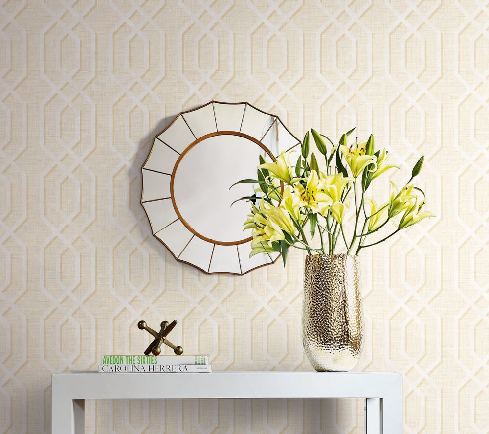 GT21205 Topaz trellis geometric wallpaper decor from the Geo collection by Seabrook Designs