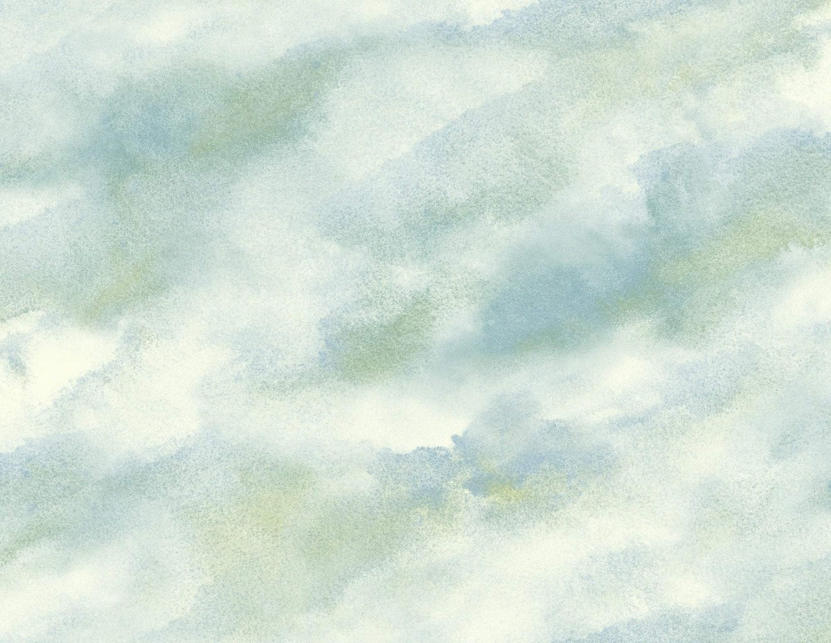 AH41402 green cloudy faux abstract wallpaper from the L'Atelier de Paris collection by Seabrook Designs