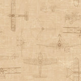 JP31205 Earhart illustration wallpaper from the Journeys collection by Seabrook Designs