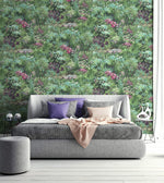 FI70701 brushstroke garden botanical wallpaper from the French Impressionist collection by Seabrook Designs