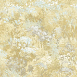 FI70705 gold brushstroke garden botanical wallpaper from the French Impressionist collection by Seabrook Designs