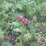 FI70701 green brushstroke garden botanical wallpaper from the French Impressionist collection by Seabrook Designs