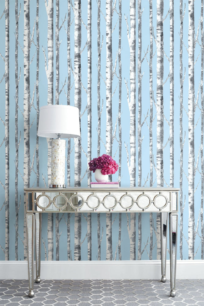Auriol Rustic Birch Tree Botanical Wallpaper