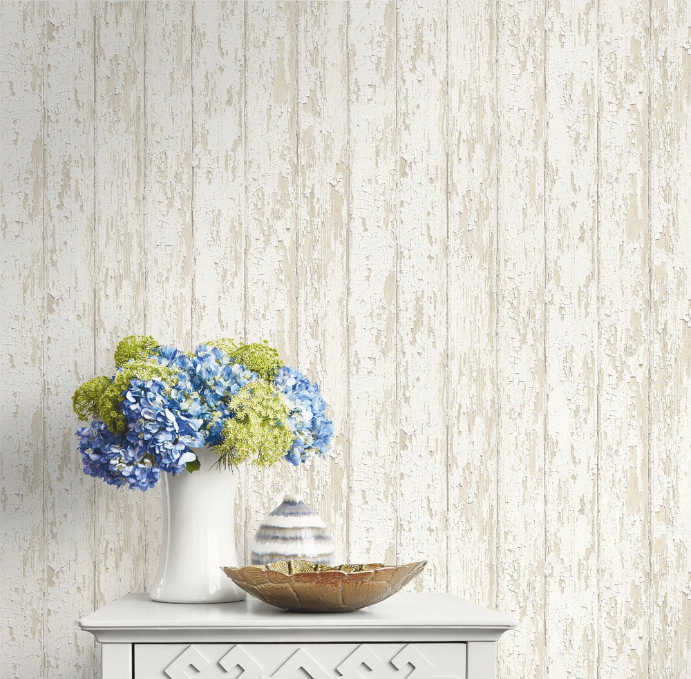 AX10605 Sumter faux wood plank wallpaper decor from Say Decor