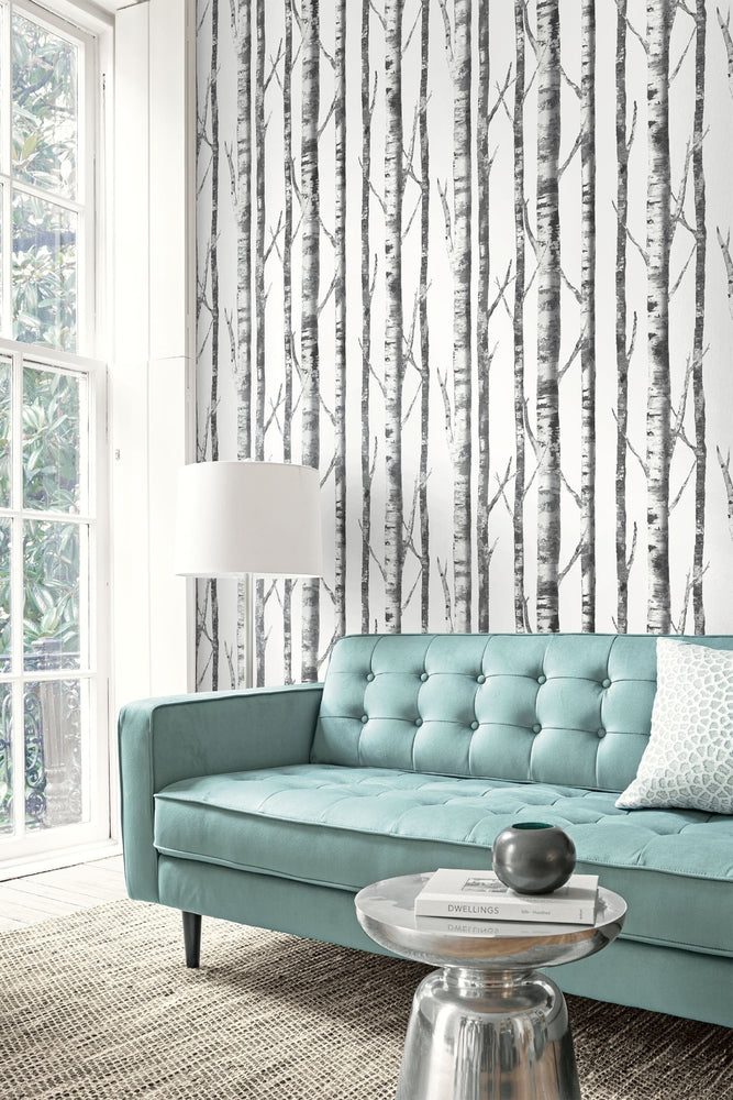 Auriol Rustic Birch Tree Botanical Wallpaper