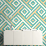 GT20304 Mirante chevron block wallpaper decor from the Geo collection by Seabrook Designs