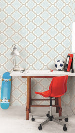 FA40408 racetrack ogee kids wallpaper decor from the Playdate Adventure collection by Seabrook Designs