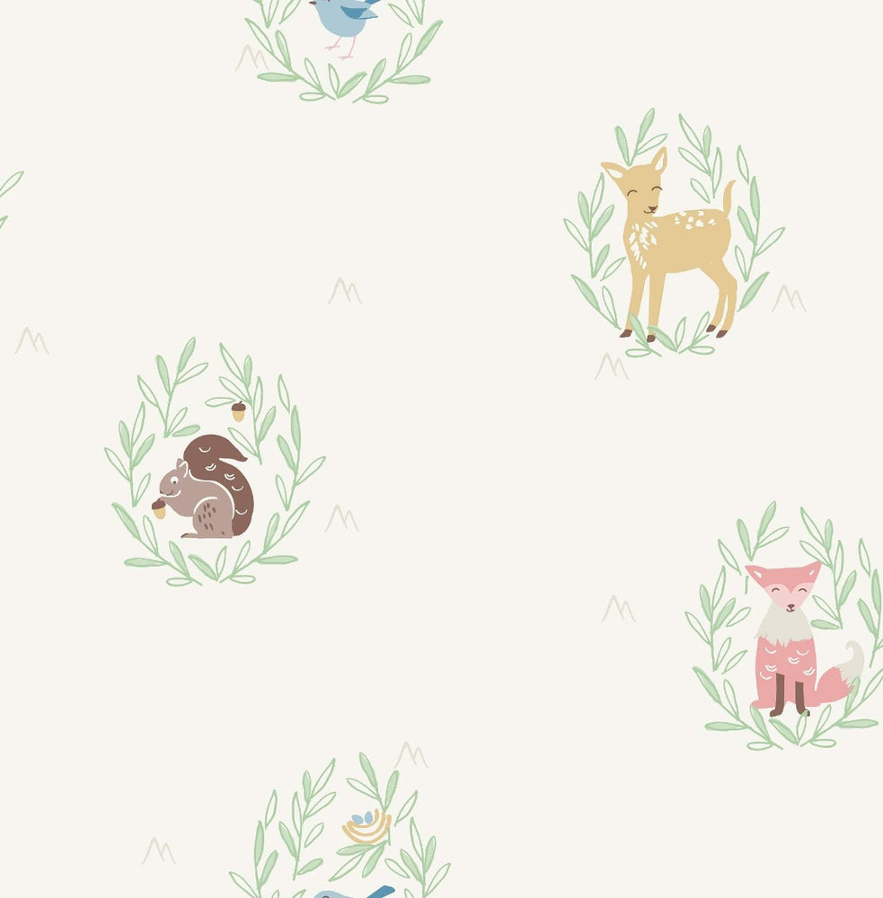 Seabrook Designs Playdate Adventure Forest Friends Kids Wallpaper