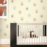 FA41107 kids animal nursery wallpaper from the Playdate Adventure collection by Seabrook Designs
