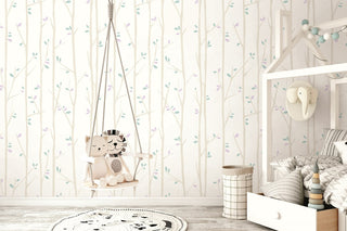 FA41209 tree top kids forest wallpaper decor from the Playdate Adventure collection by Seabrook Designs
