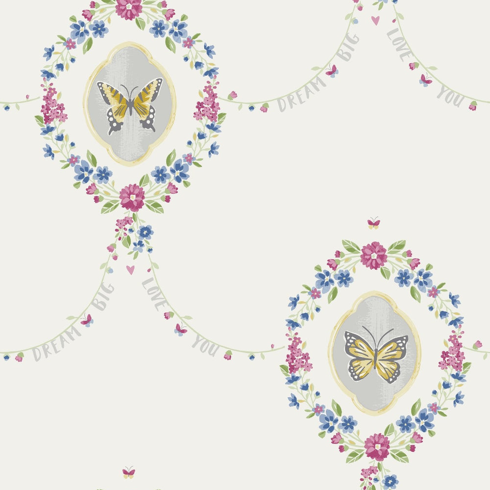 FA41401 flutter butterfly kids wallpaper from the Playdate Adventure collection by Seabrook Designs