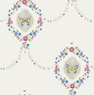 FA41401 flutter butterfly kids wallpaper from the Playdate Adventure collection by Seabrook Designs