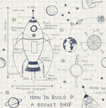 DA60700 rocket ship kids wallpaper from the Day Dreamers collection by Seabrook Designs