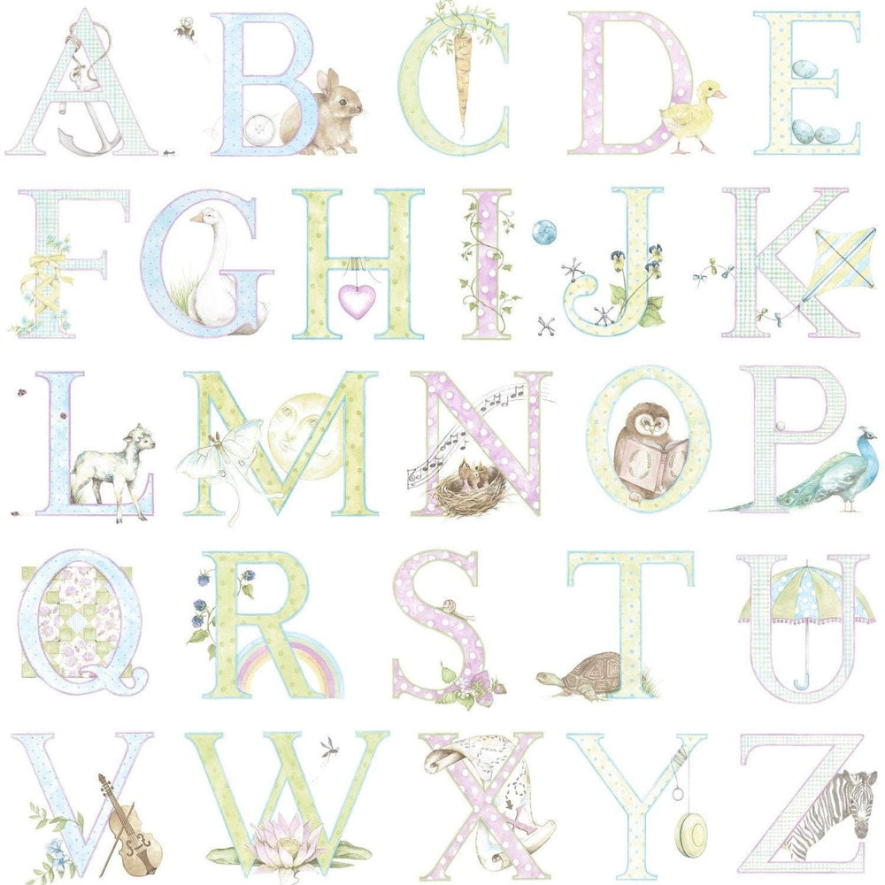 
                  
                    DA62009 alphabet nursery wallpaper from the Day Dreamers collection by Seabrook Designs
                  
                