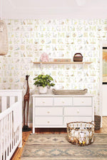 DA62001 alphabet nursery wallpaper decor from the Day Dreamers collection by Seabrook Designs