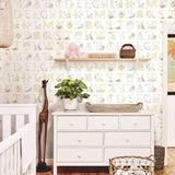 DA62001 alphabet nursery wallpaper decor from the Day Dreamers collection by Seabrook Designs