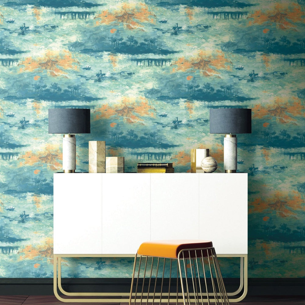 
                  
                    FI70004 nautical sunset scenic wallpaper decor from the French Impressionist collection by Seabrook Designs
                  
                