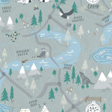 FA41908 campground nursery wallpaper from the Playdate Adventure collection by Seabrook Designs