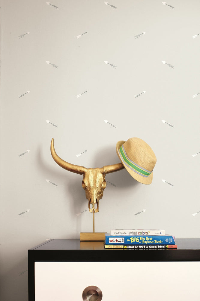 FA42308 Hearts and Darts kids wallpaper nursery from the Playdate Adventure collection by Seabrook Designs