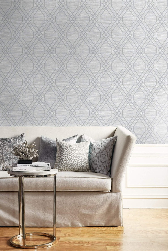 AW73708 Eldon diamond lattice geometric wallpaper decor from the Casa Blanca 2 collection by Collins & Company