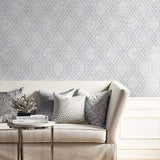 AW73708 Eldon diamond lattice geometric wallpaper decor from the Casa Blanca 2 collection by Collins & Company