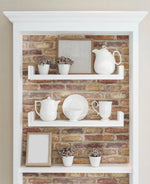Red Faux Rustic Brick Peel and Stick Removable Wallpaper