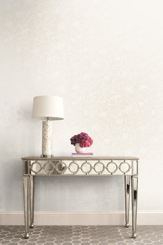 AW71001 Jardine graphic floral wallpaper decor from the Casa Blanca 2 collection by Collins & Company