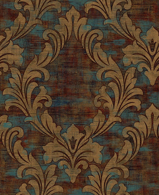 AV50701 Kepler damask traditional wallpaper from the Avant Garde collection by Seabrook Designs
