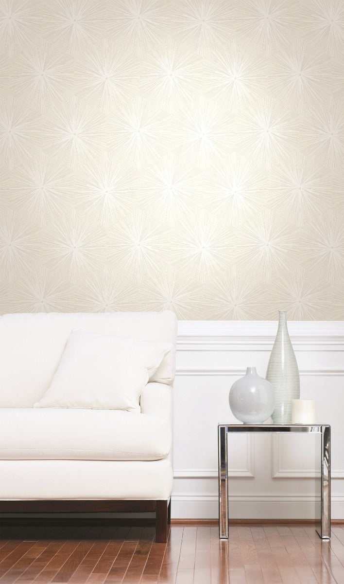 AV51105 Chadwick starburst geometric wallpaper living room from the Avant Garde collection by Seabrook Designs