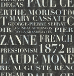 Text wallpaper FI70302 from the French Impressionist collection by Seabrook Designs