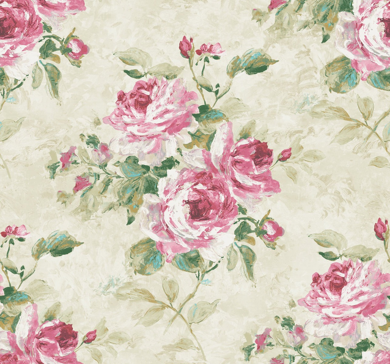bonjour diary ◎ Wallpaper flower print French Impressionist In Bloom Floral Unpasted Wallpaper – Say