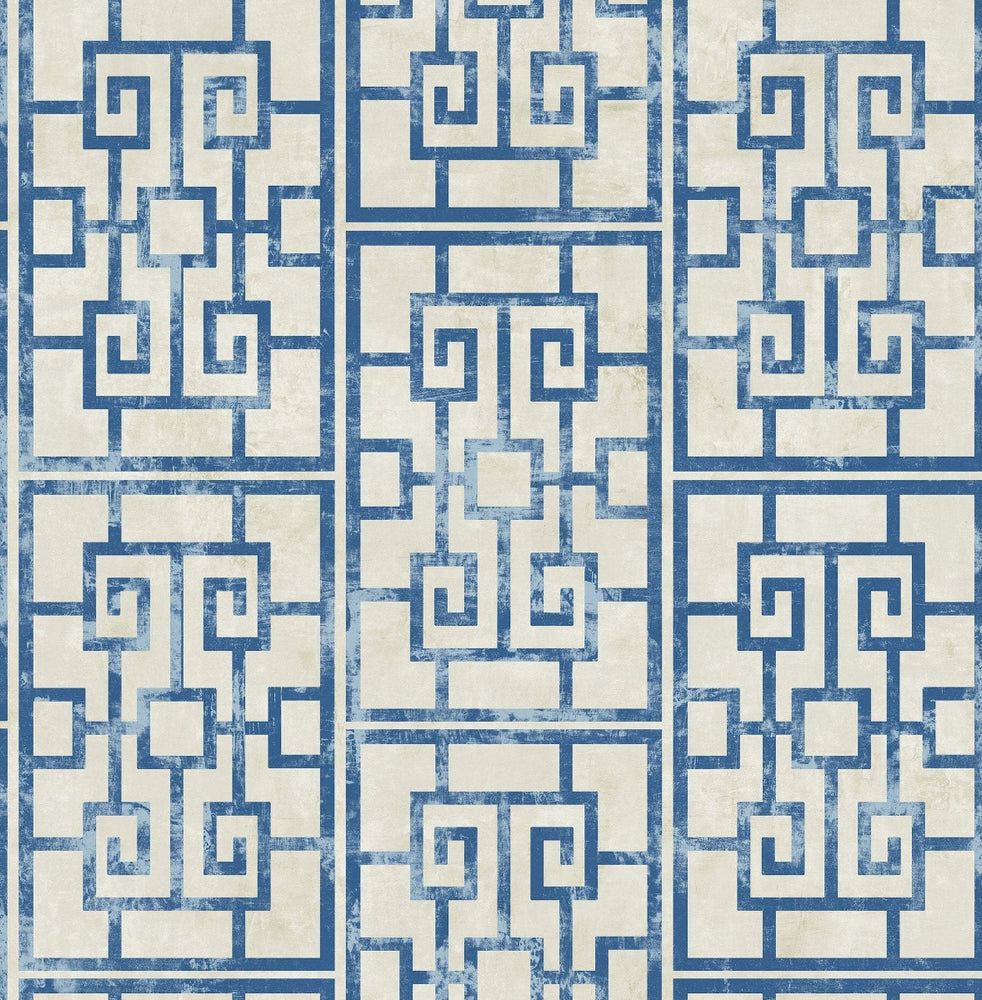 AI40202 Dynasty lattice geometric wallpaper from the Koi collection by Seabrook Designs