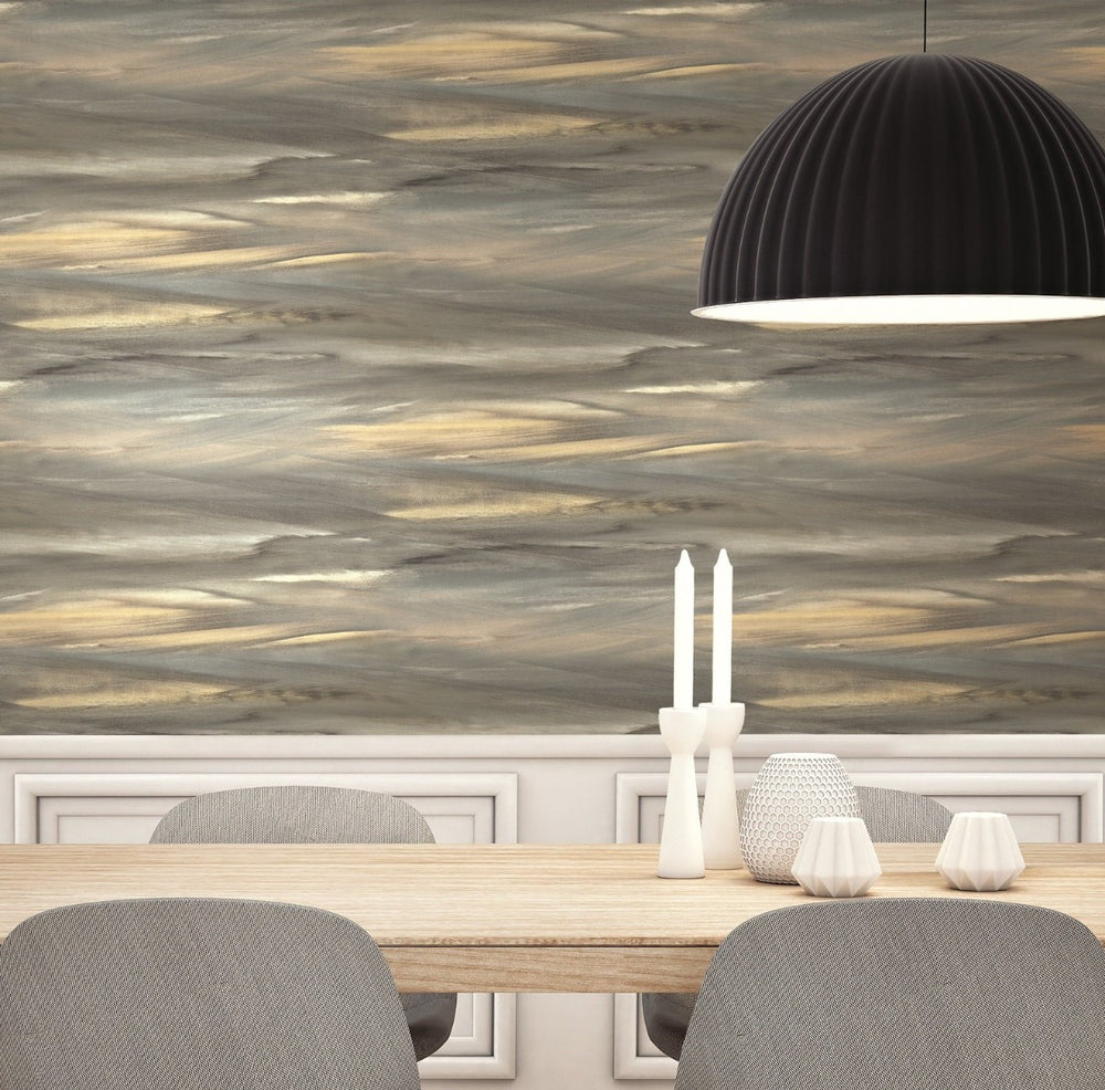 AH40200 rainbow brushstroke abstract wallpaper decor from the L'Atelier de Paris collection by Seabrook Designs