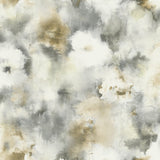 AH40905 gold watercolor floral wallpaper from the L'atelier de Paris collection by Seabrook Designs
