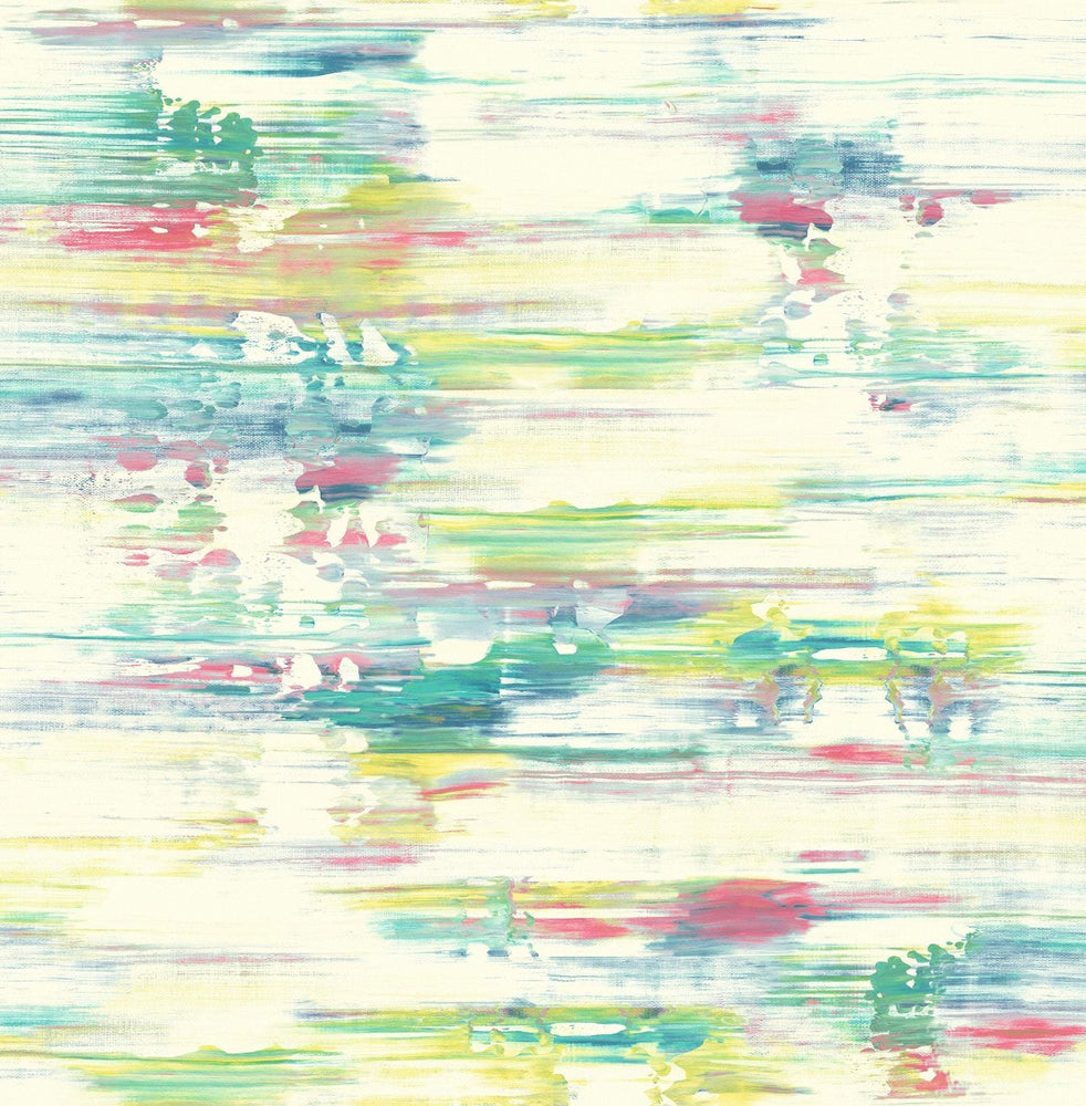 AH41101 multicolored abstract brushstroke wallpaper from the L'Atelier de Paris collection by Seabrook Designs